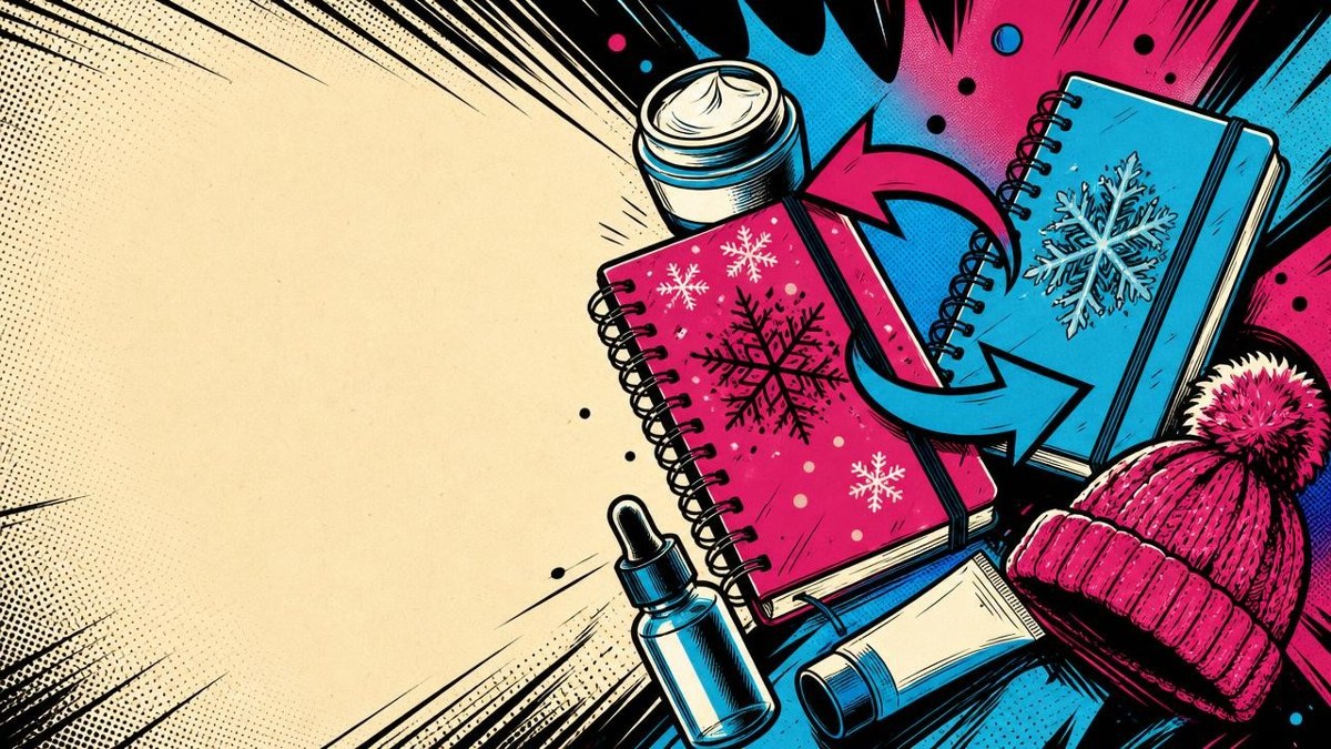 Abstract cover artwork for Want to swap winter-routine notes with a dry-skin creator