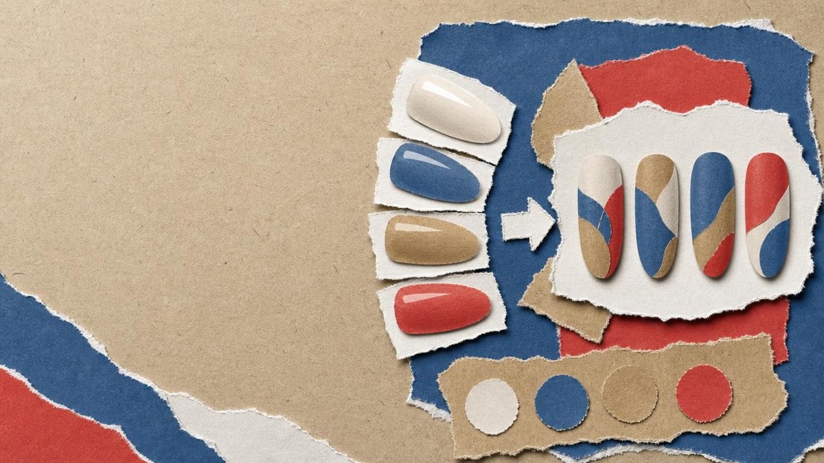 Abstract cover artwork for Need a nail artist for a four-shade color story