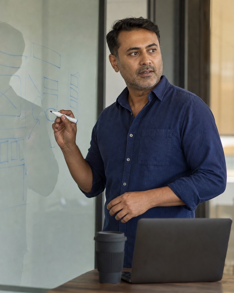 B2B creator demo profile preview for Arjun Patel