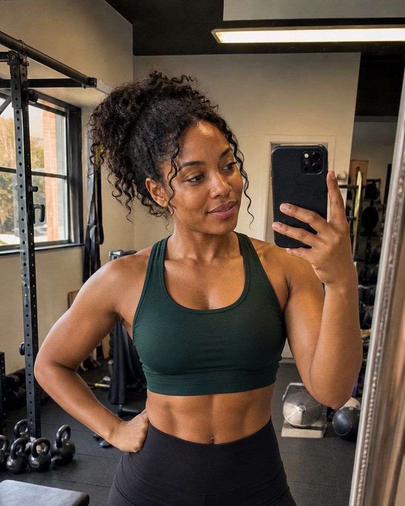 Fitness coach demo profile preview for Lena Brooks