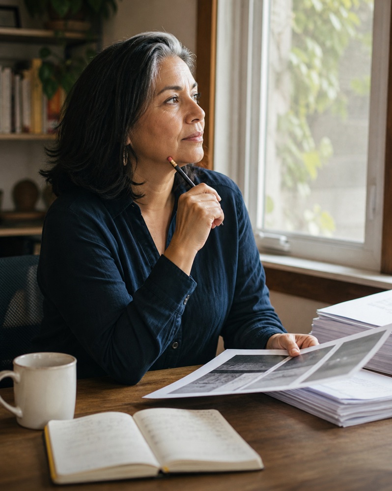 Newsletter creator demo profile preview for Elena Stone