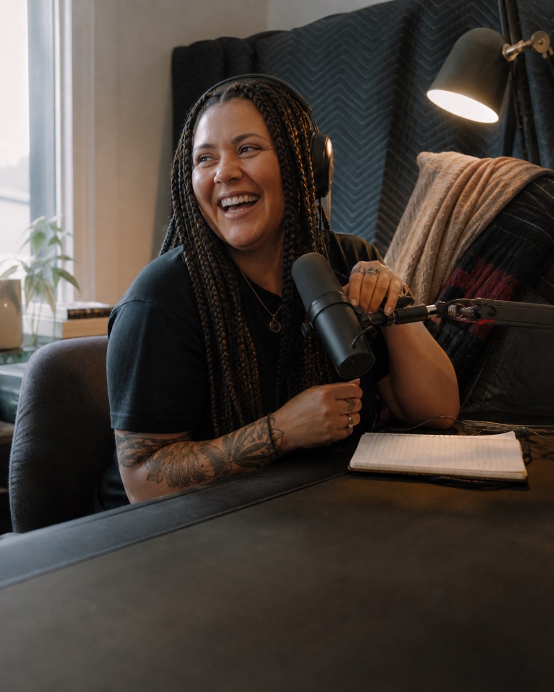 Podcast host demo profile preview for Maya Reed