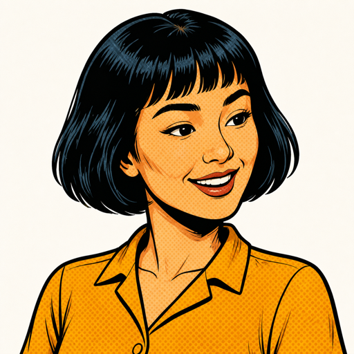 Pop-comic portrait of creator Samira Dalen